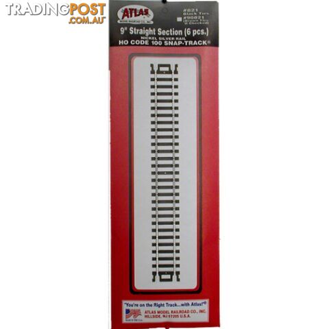 ATLAS 9' STRAIGHT AIATL0821 TRAIN ACCESSORIES - ATLAS