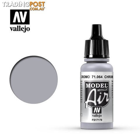 VALLEJO MODEL AIR ACRYLIC PAINT CHROME 71064 - VALLEJO