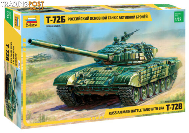 ZVEZDA 1/35 T-72 W/ERA ZV3551 PLASTIC MODEL KIT - ZVEZDA