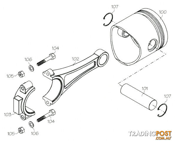 R1005S (YS ENGINE PART) LINER & PISTON SET 60SR