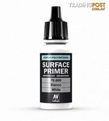 VALLEJO ACRYLIC POLYURETHANE - PRIMER WHITE 70600 - VALLEJO