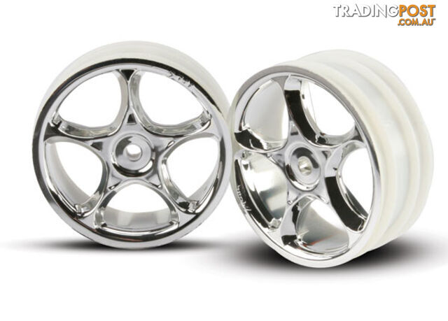 2473 (PART) TRAXXAS WHEELS TRACER 2.2 CHROME - TRAXXAS PARTS