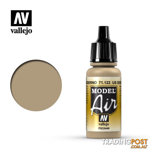 VALLEJO MODEL AIR ACRYLIC PAINT DESERT TAN 71122 - VALLEJO