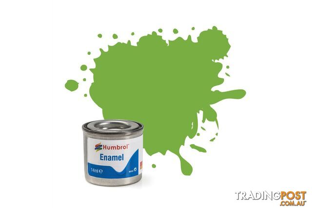 38 HUMBROL ENAMEL PAINT LIME GLOSS - HUMBROL