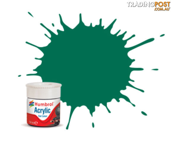 RC409 HUMBROL ACRYLIC PAINT MALACHITE GREN MATT RC RAIL COLOUR 14ml - HUMBROL
