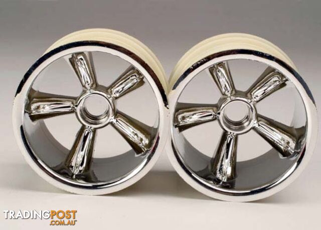 4174 (PART) TRAXXAS WHEELS PROSTAR CHROME-2 - TRAXXAS PARTS