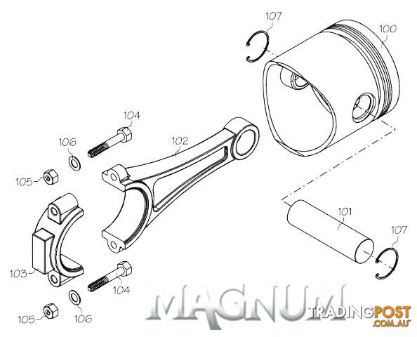 15109 (MAGNUM ENGINE PART) FRONT BALL BEARING XL21A