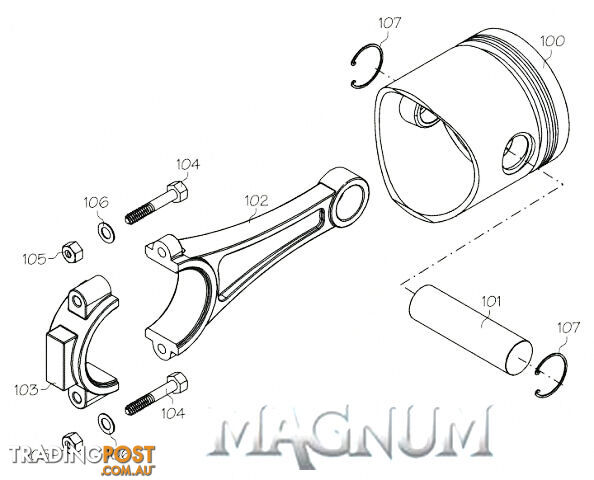 S32204 (MAGNUM ENGINE PART) CONNECTING ROD ASSY