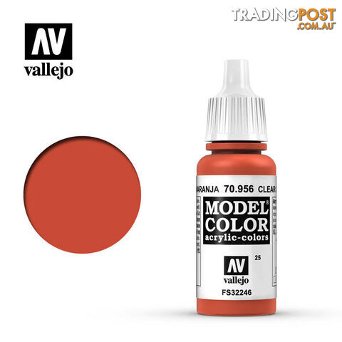 VALLEJO MODEL COLOR CLEAR ORANGE 17ML AV70956 - VALLEJO