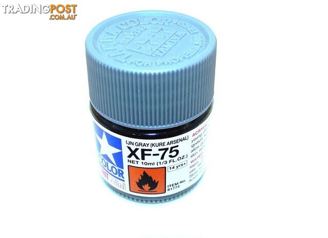 XF-75   TAMIYA ACRYLIC PAINT FLAT JN GREY - TAMIYA PAINTS &amp; Accessories