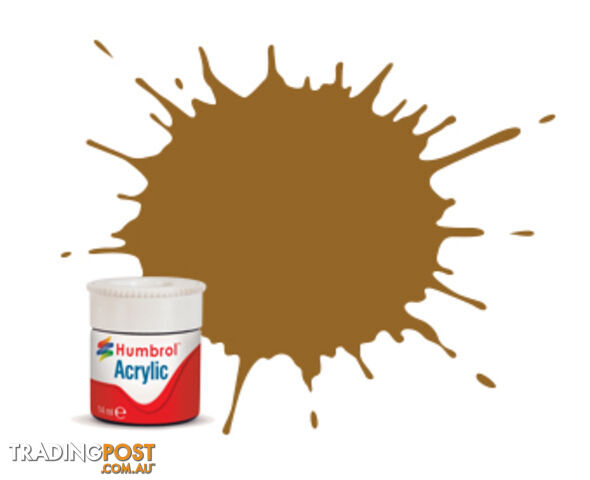 26 HUMBROL ACRYLIC PAINT KHAKI MATT 14ml - HUMBROL