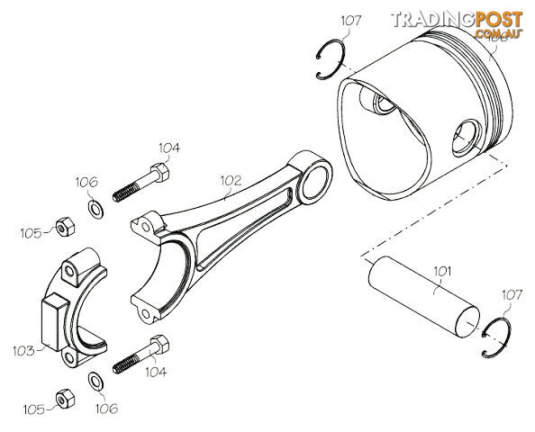 S5105S (YS ENGINE PART) PISTON AND LINER 91ST