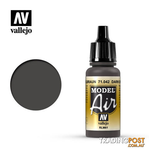 VALLEJO MODEL AIR ACRYLIC PAINT CAMO BLK/BROWN 71042 - VALLEJO