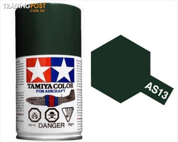 AS-13 TAMIYA ACRYLIC SPRAY PAINT 100ml (Aircraft) GREEN - TAMIYA PAINTS &...