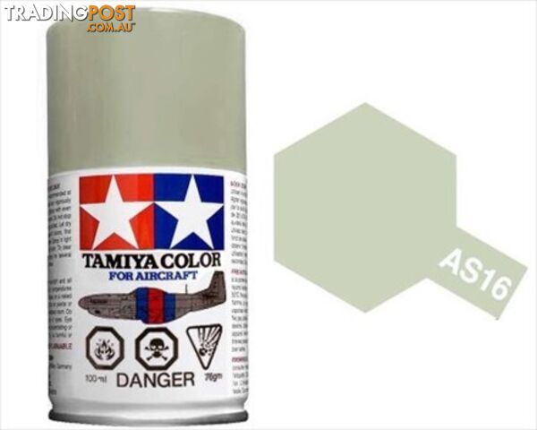 AS-16 TAMIYA ACRYLIC SPRAY PAINT 100ml (Aircraft) LIGHT GRAY - TAMIYA PAINTS &...