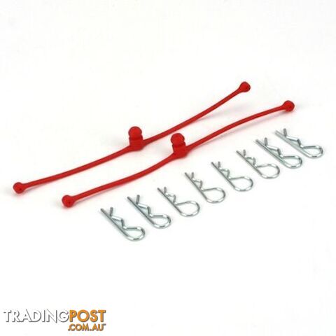 DUBRO BODY KLIP RETAINERS RED 2PCE 2248 - DUBRO