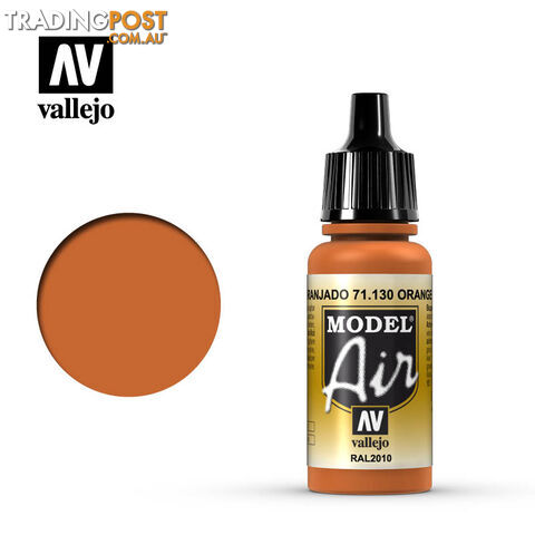 VALLEJO MODEL AIR ACRYLIC PAINT ORANGE RUST 71130 - VALLEJO