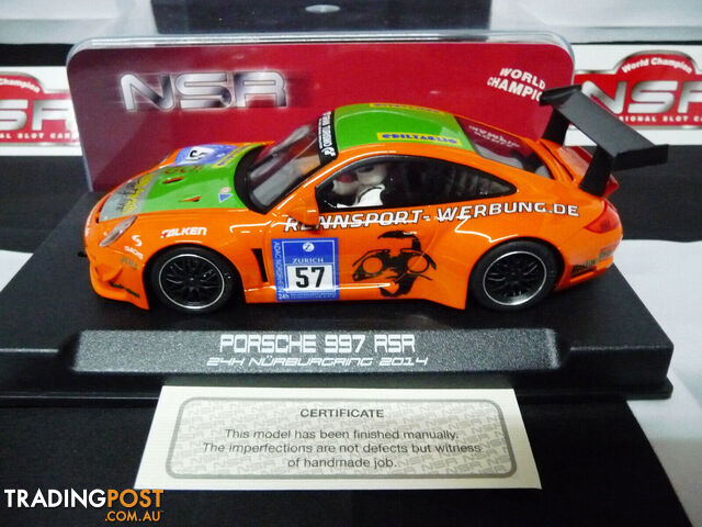 NSR 1:32 0110AW Porsche 997 RSR N/Berg 2014 24H No.57 slot car also suits  scalextric/carrera - NSR - Does not apply