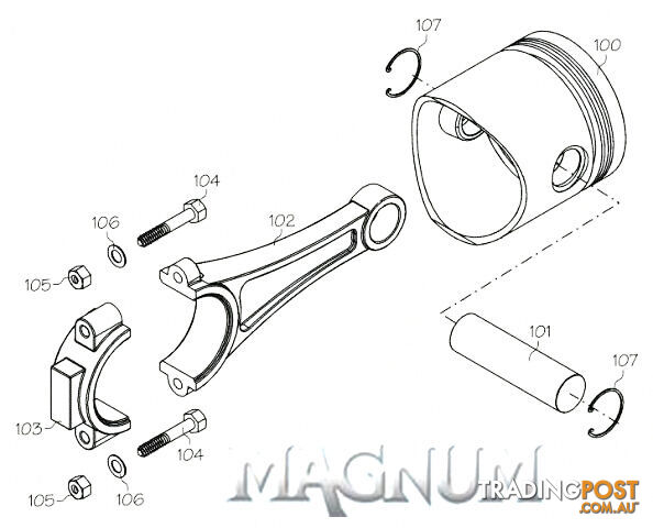 12824 (MAGNUM ENGINE PART) ROTOR STOP SPRING G40-53X15-21