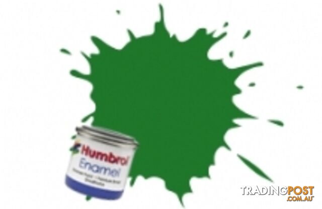 131   HUMBROL ENAMEL PAINT MID GREEN SATIN - HUMBROL