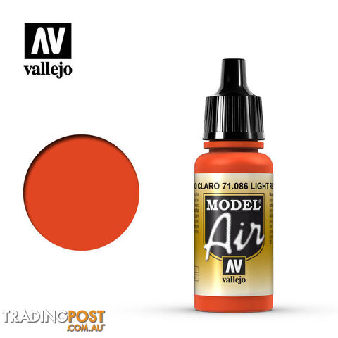 VALLEJO MODEL AIR ACRYLIC PAINT LIGHT RED 71086 - VALLEJO