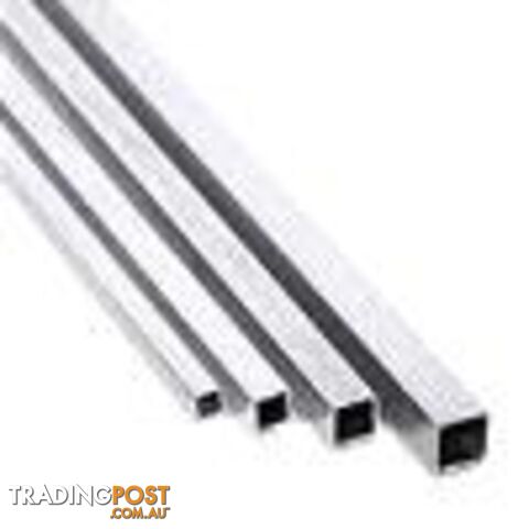 K&S METAL #83010 ALUMINIUM SQUARE TUBE  .014 WALL (12IN LENGTHS) 3/32IN (1 TUBE PER CARD) - K &amp; S METALS