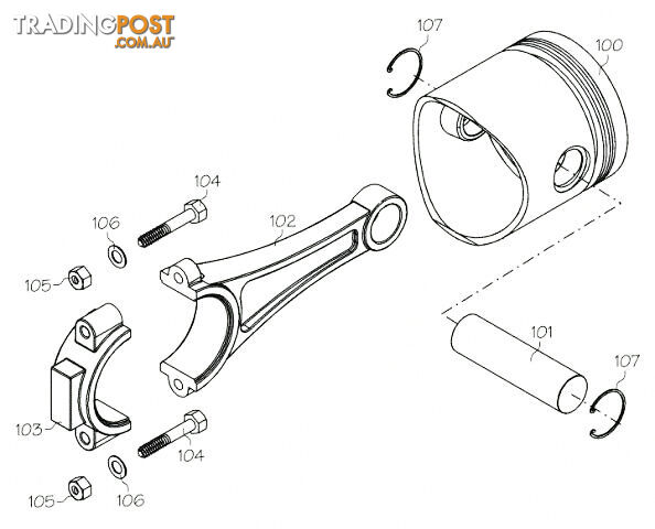 S5208 (YS ENGINE PART) WRIST PIN RETAINER 120SR