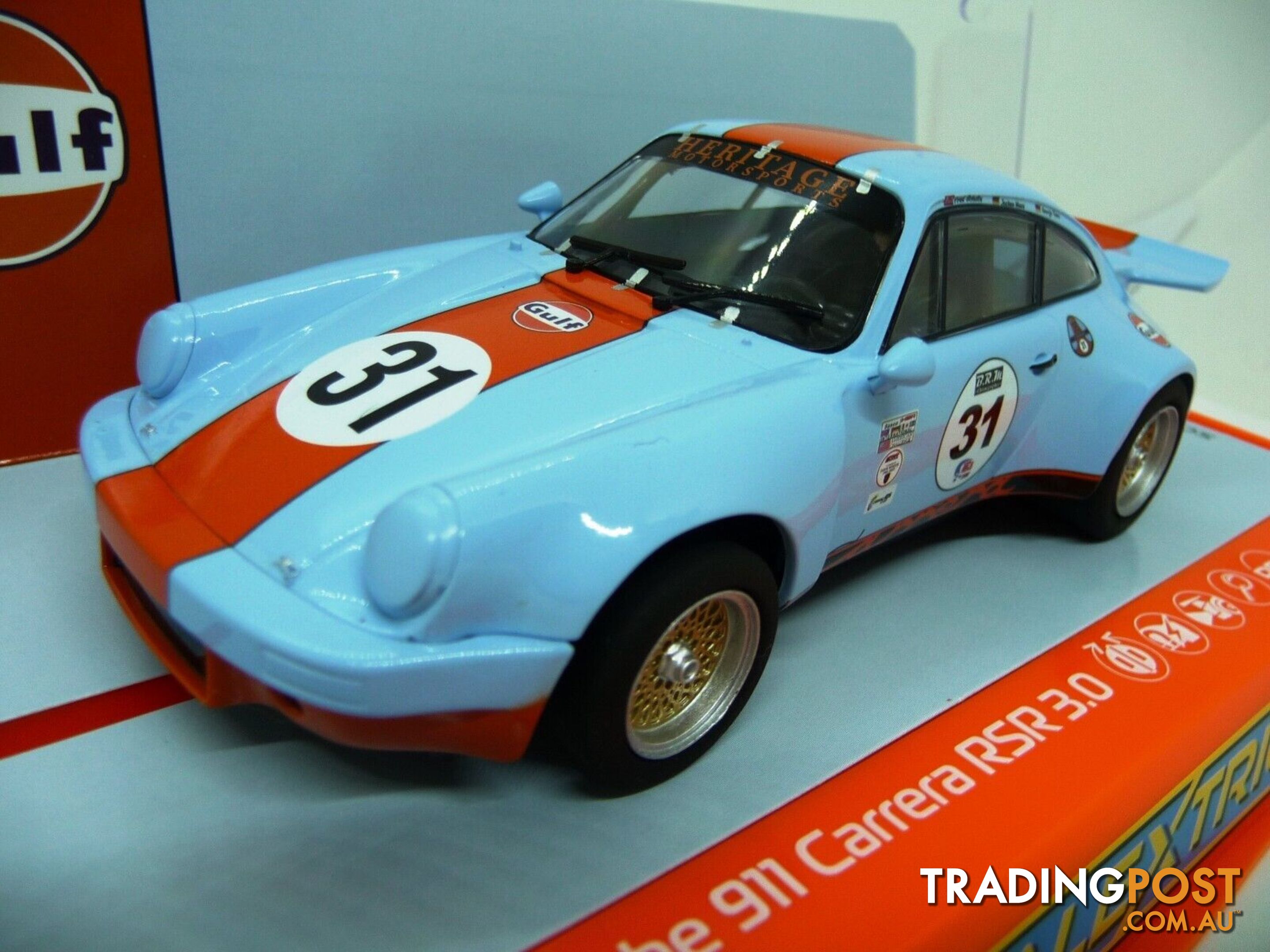 Scalextric C4304 Porsche 911 Carrera RSR 3 0 Gulf Edition slot car also suits Carrera - SCALEXTRIC - Does not apply