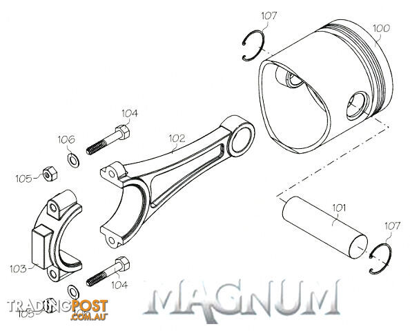 30607 (MAGNUM ENGINE PART) CONNECTING PIPE