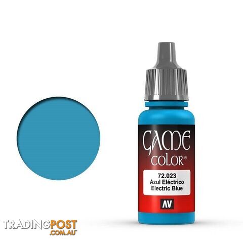 VALLEJO GAME 72023 Color Electric Blue 17ml Acrylic Paint