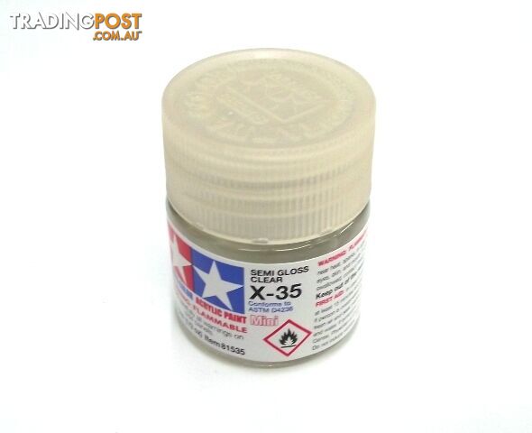 X-35   TAMIYA ACRYLIC PAINT SEMI GLOSS CLEAR (gloss) - TAMIYA PAINTS &amp; Accessories