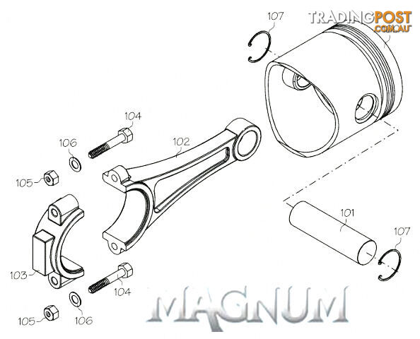 61103F (MAGNUM ENGINE PART) CYLINDER HEAD FS61AR