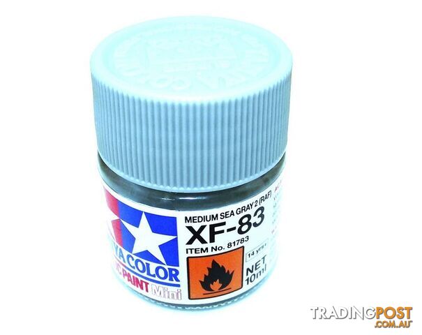 XF-83 TAMIYA ACRYLIC PAINT FLAT MEDIUM SEA GREY - TAMIYA PAINTS & Accessories