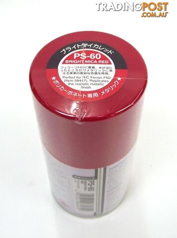 PS-60 TAMIYA POLYCARBONATE SPRAY PAINT BRIGHT MICA RED - TAMIYA PAINTS &...