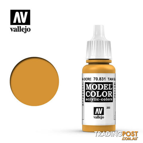 VALLEJO MODEL COLOR TAN GLAZE 17ML AV70831 - VALLEJO