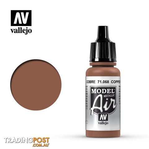 VALLEJO MODEL AIR ACRYLIC PAINT COPPER 71068 - VALLEJO