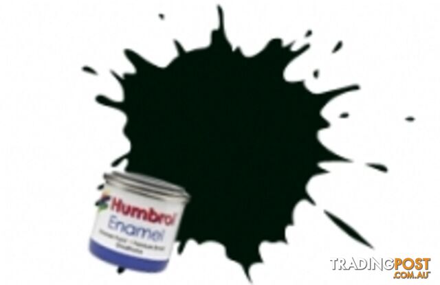 91 HUMBROL ENAMEL PAINT BLACK GREEN MATT - HUMBROL