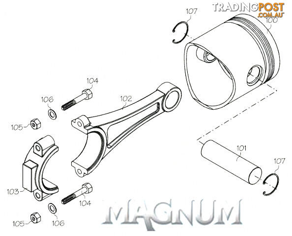 160145 (MAGNUM ENGINE PART) SCREW 4 PCS