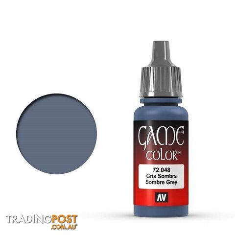 VALLEJO GAME 72048 Color Sombre Grey 17ml Acrylic Paint