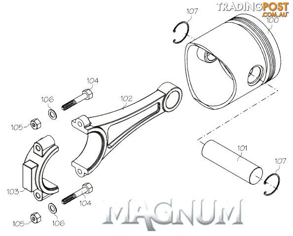 91203 (MAGNUM ENGINE PART) PISTON & CYLINDER XL91