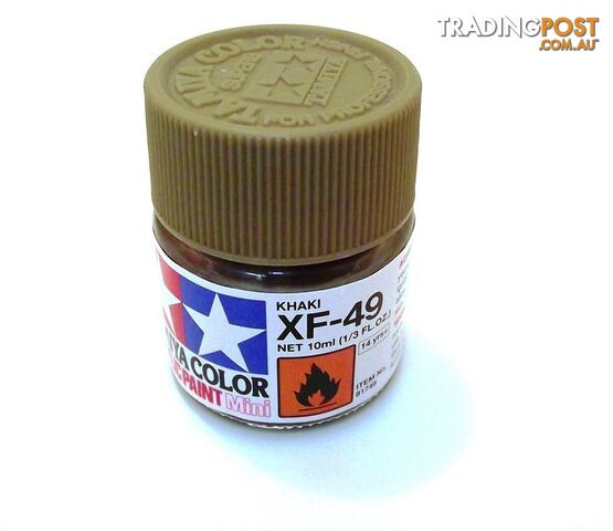 XF-49 TAMIYA ACRYLIC PAINT FLAT KHAKI - TAMIYA PAINTS & Accessories
