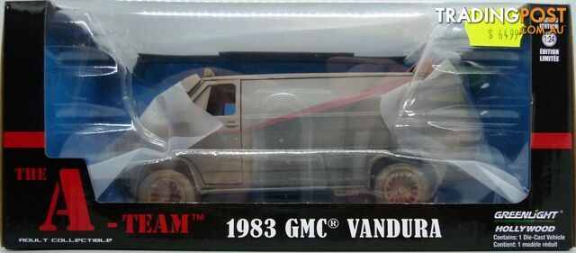 GreenLight 1:24 Scale A Team 1983 GMC Vandura Weathered Version Bullet Holes - Does not apply