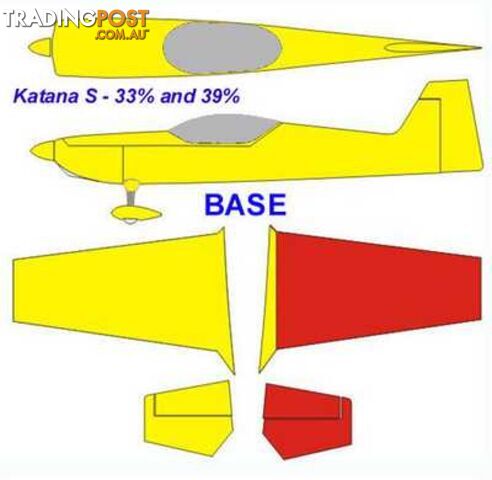 KRILL KATANA S 39% 117.7' BASE Yellow/Red - KRILL AIRCRAFT AUSTRALIA