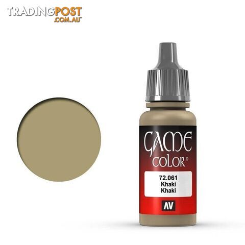 VALLEJO GAME 72061 Color Khaki 17ml Acrylic Paint