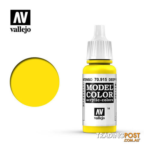 VALLEJO MODEL COLOR DEEP YELLOW 17ML AV70915 - VALLEJO