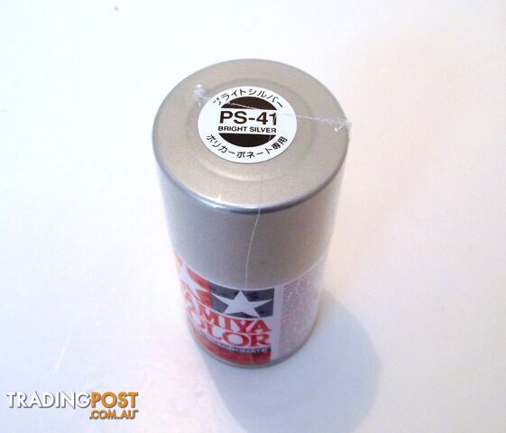 PS-41 TAMIYA POLYCARBONATE SPRAY PAINT TRANSL BRIGHT SILV - TAMIYA PAINTS &...