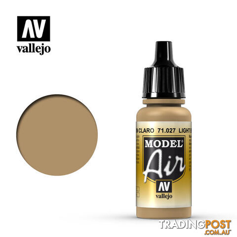VALLEJO MODEL AIR ACRYLIC PAINT LIGHT BROWN 71027 - VALLEJO