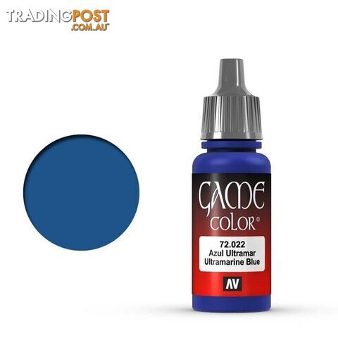 VALLEJO GAME 72022 Color Ultramarine Blue 17ml Acrylic Paint