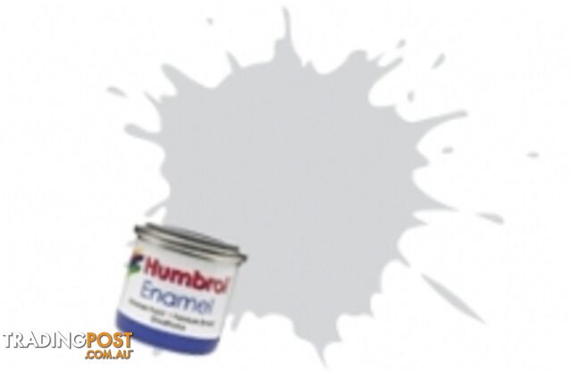 196 HUMBROL ENAMEL PAINT LIGHT GREY SATIN - HUMBROL