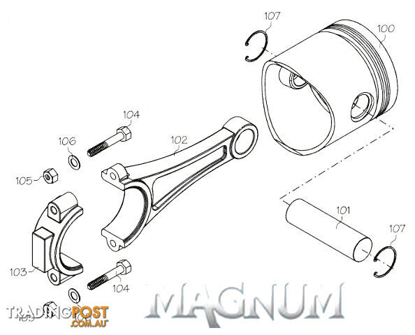 46101G (MAGNUM ENGINE PART) CRANKCASE